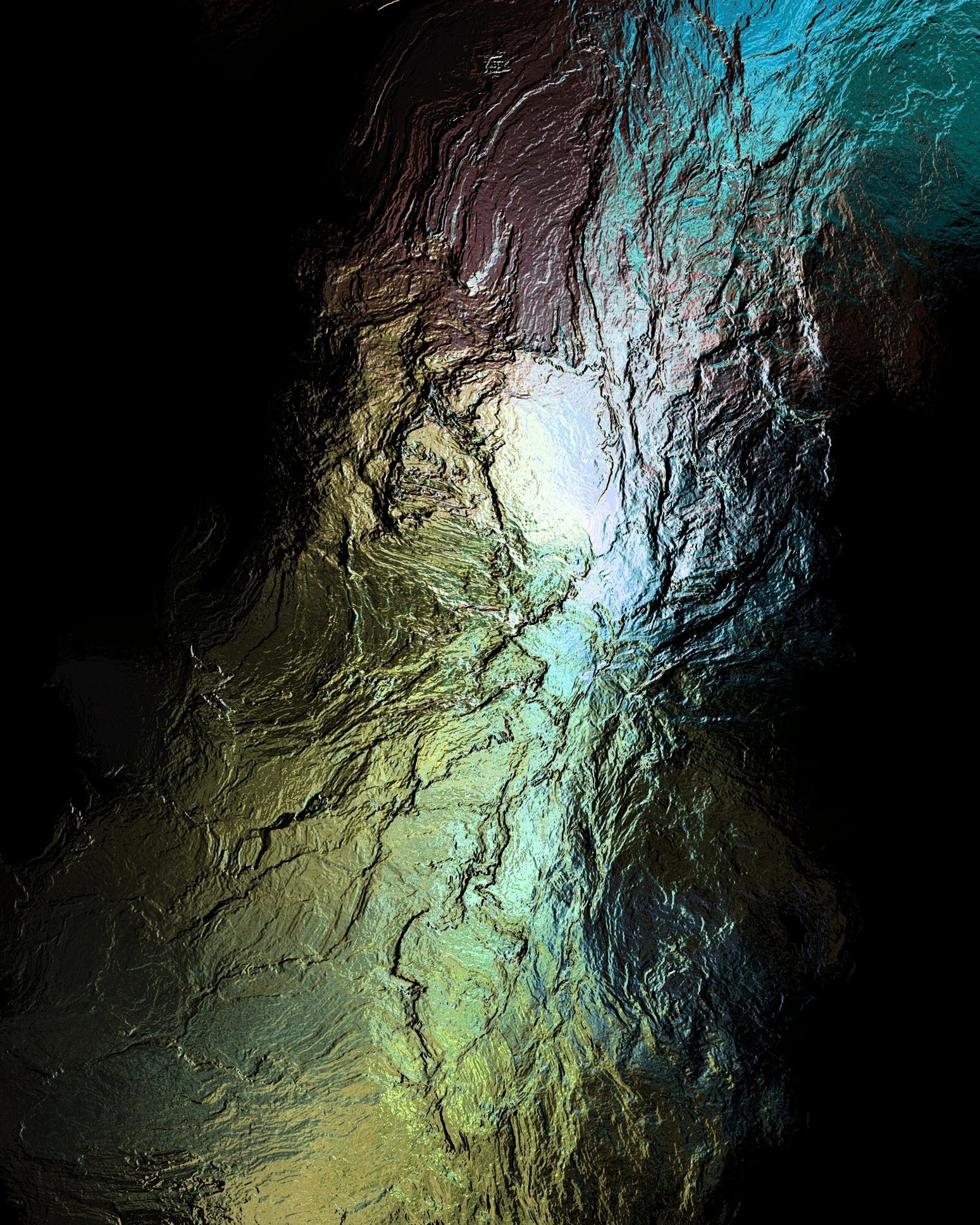Abstract textured surface with luminous multicolored tones